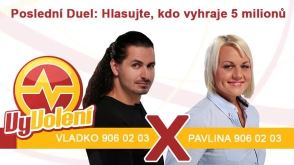 O vysněných pět milionů se ve Velkém finále utkají Vladko a Pavlína